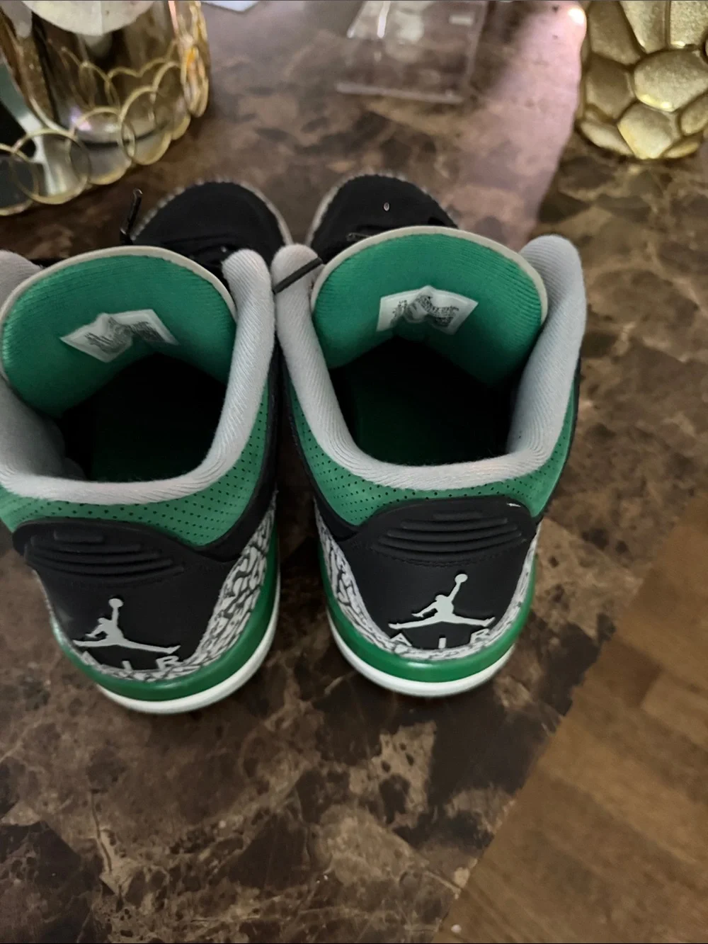 Jordan Retro Low-Top Sneakers in Black, Green, Gray